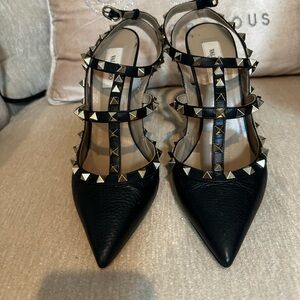 Valentino Black Studded Women's Shoes
